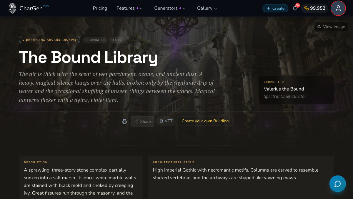 Building Generator — Create Temples, Libraries, Prisons & More