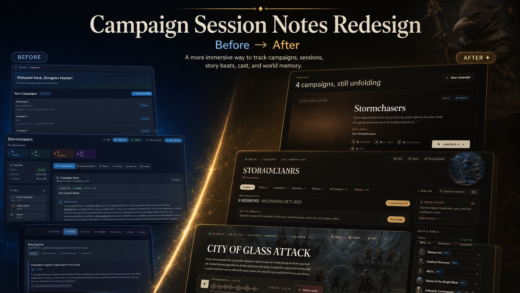 Campaign Session Notes — Redesigned from the ground up
