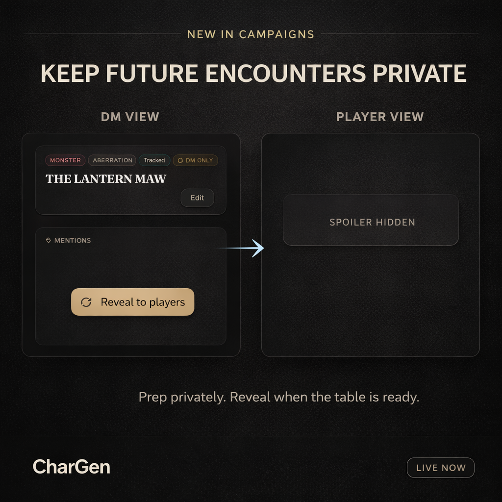 Keep Future Encounters Private Until You Reveal Them