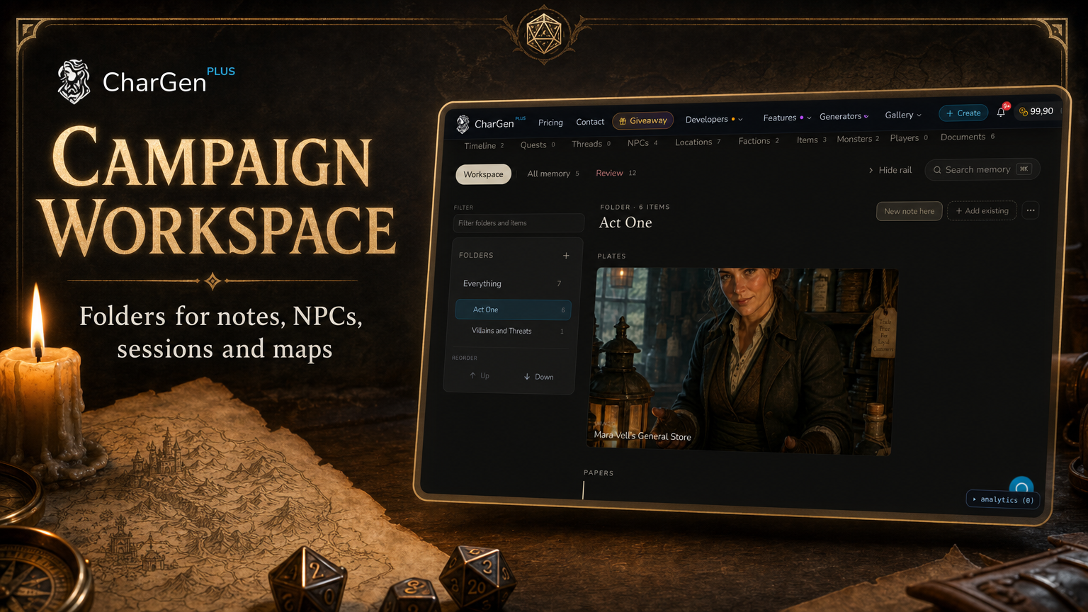 Campaign Workspace: organise your campaign in folders