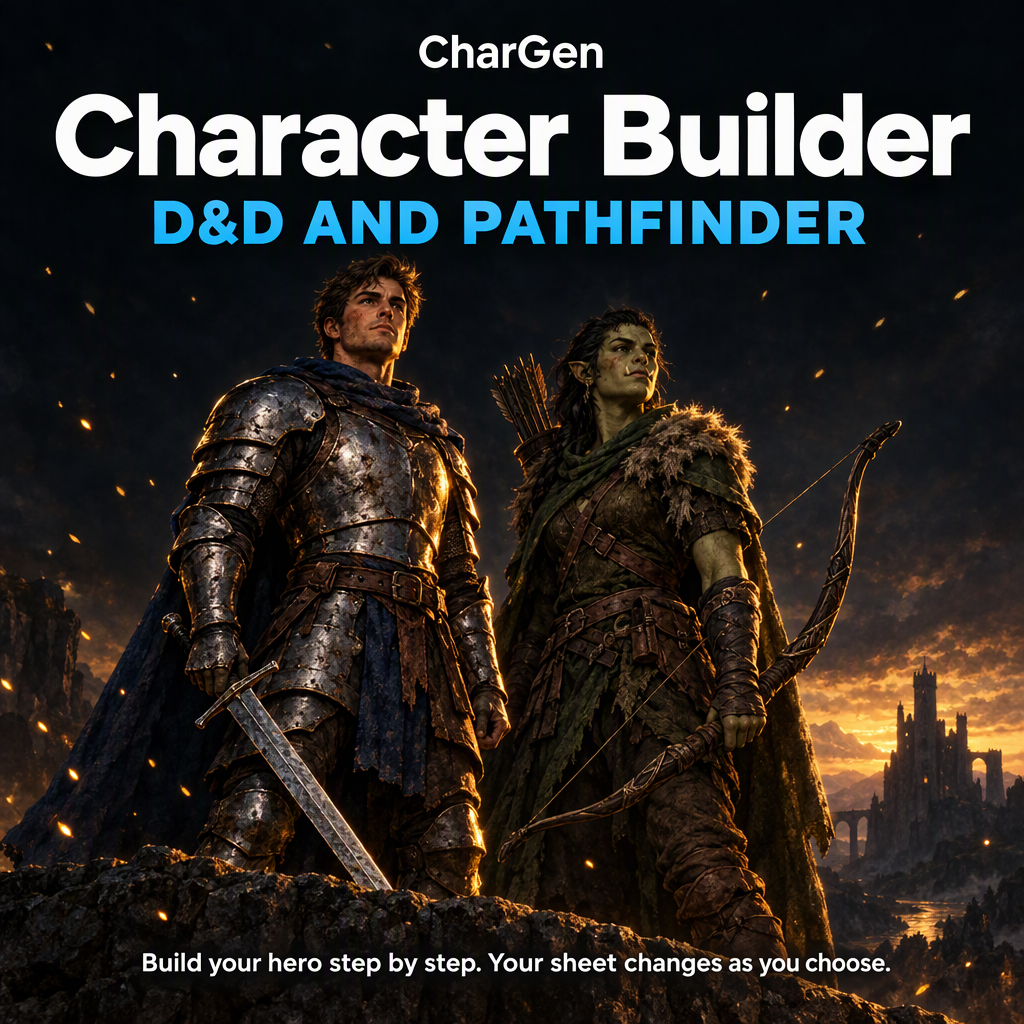A new character builder with more subclasses and backgrounds