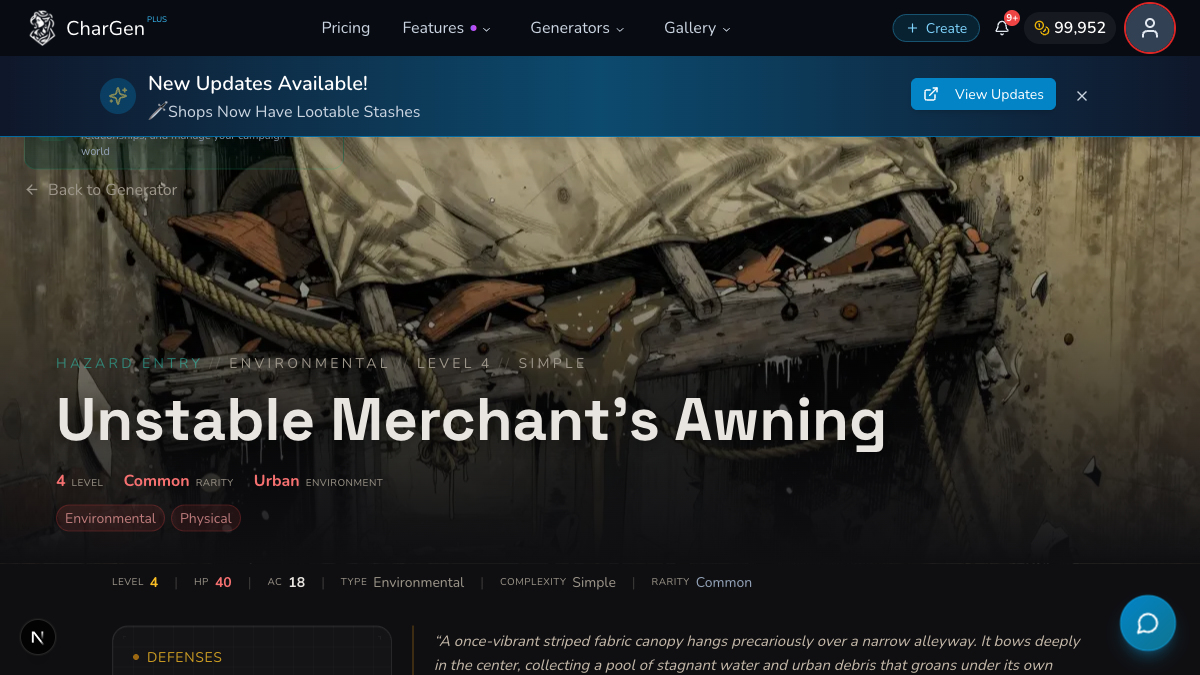 ⚠️ New Hazard Generator