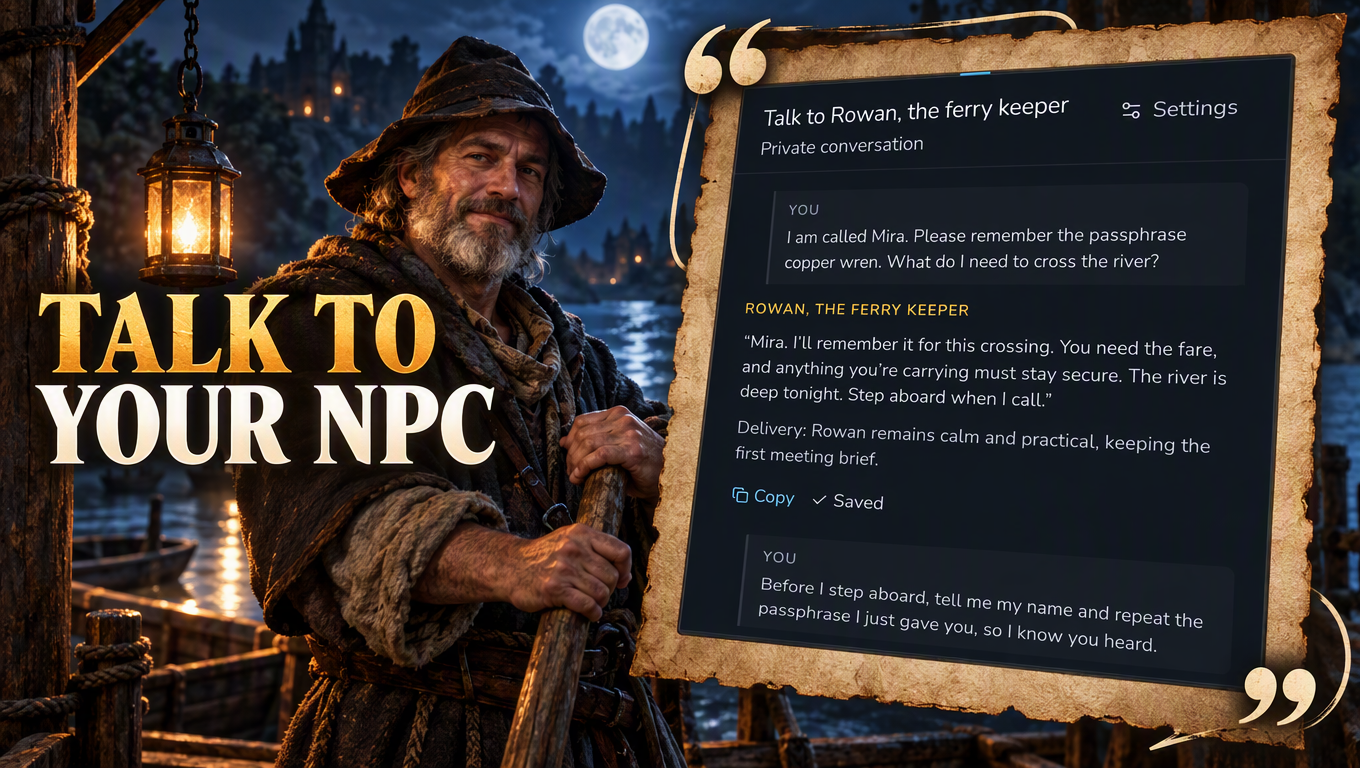 Talk to your characters in the Lightbox