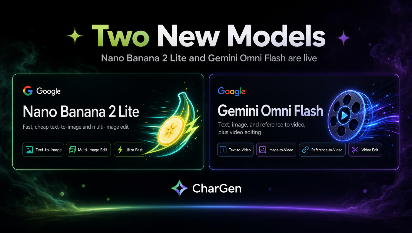 Nano Banana 2 Lite and Gemini Omni Flash