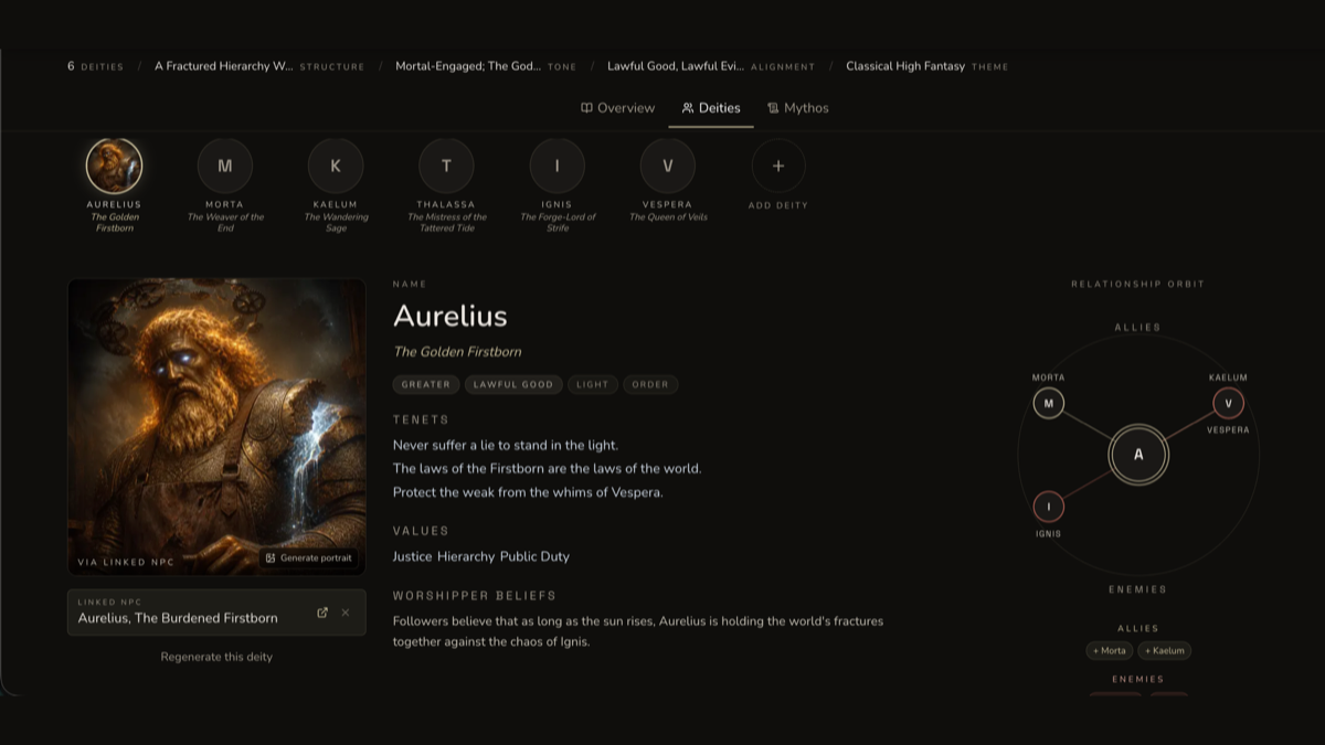 Pantheon Generator