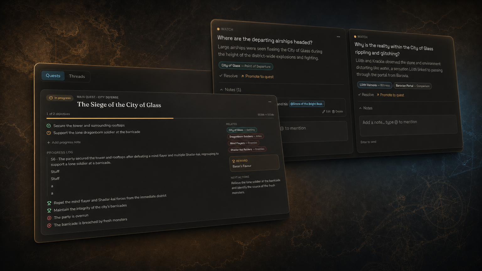 Quests & Plot Threads