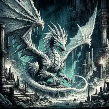 Hatchling wyvern over coastal cliffs