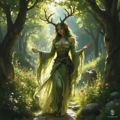 Hulking many-eyed forest beast